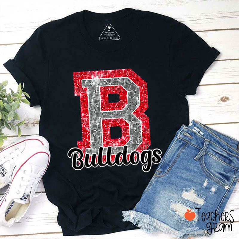 Personalized Mascot Glitter School Spirit