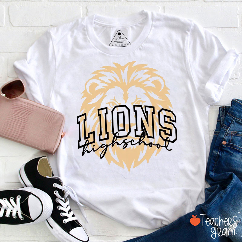 Personalized Mascot School Spirit Team Teacher T-Shirt