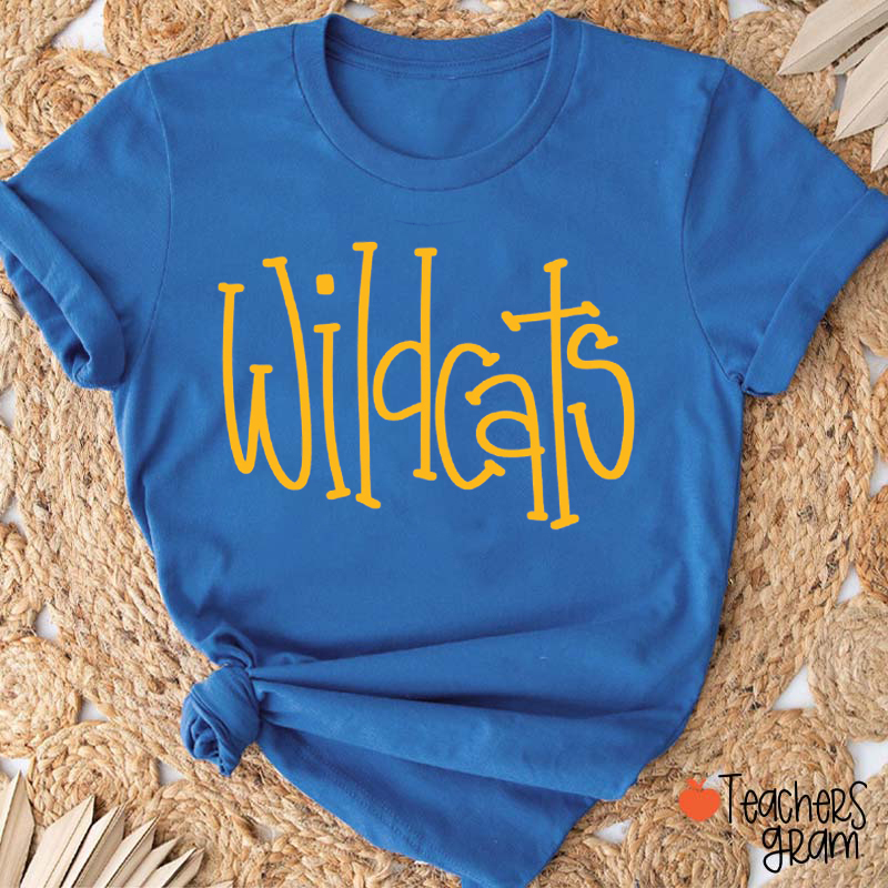 Personalized Mascot Simple Fonts Teacher T-Shirt