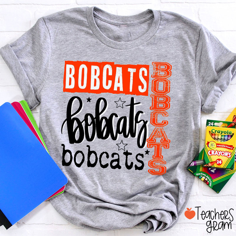 Personalized Mascot Various Font Designs Teacher T-Shirt