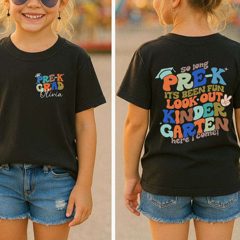 Personalized Name And Grade  It's Been Fun Look Class Two Sided T-Shirt