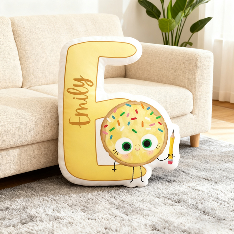 Personalized Name Cute Cookie Teacher Cushion