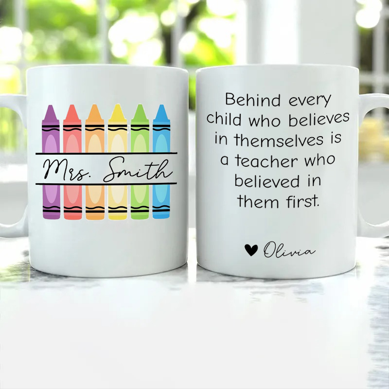 Personalized Name Pencils Teacher Thank You Teacher Mug