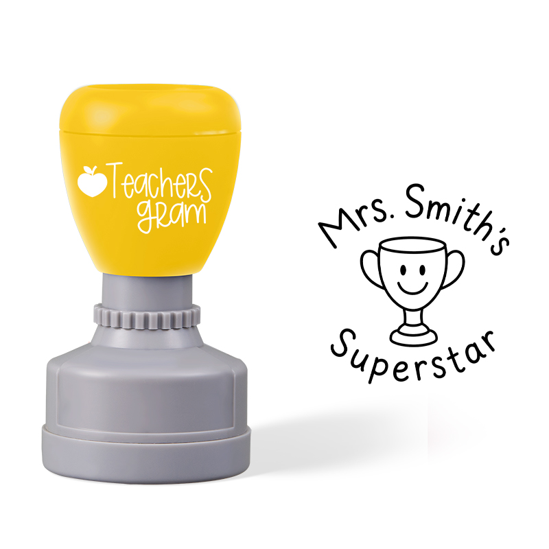 Personalized Name Superstar Teacher Stamp