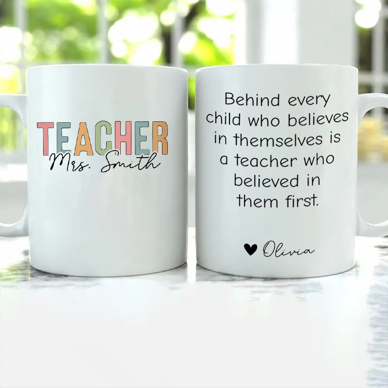 Personalized Name Teacher Thank You Teacher Mug