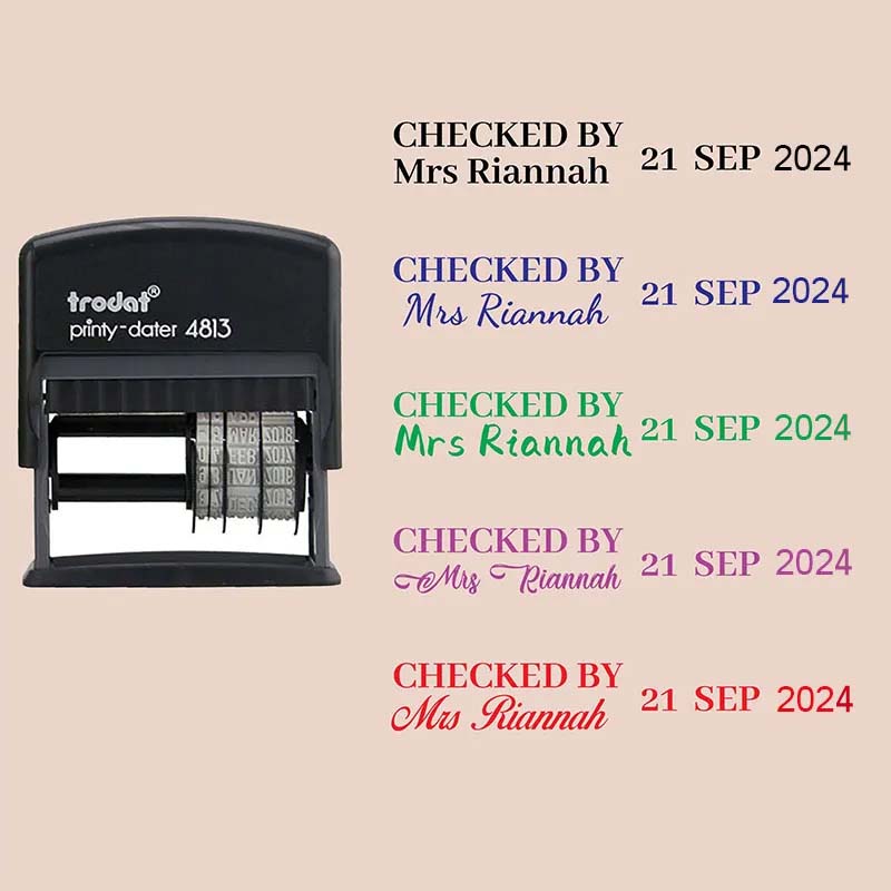 Personalized Teacher Name And Date Teacher Stamp