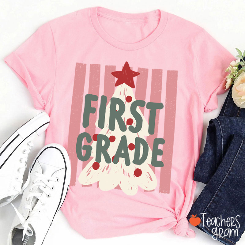 Personalized Jolly Grade Tree Gang Teacher T-Shirt