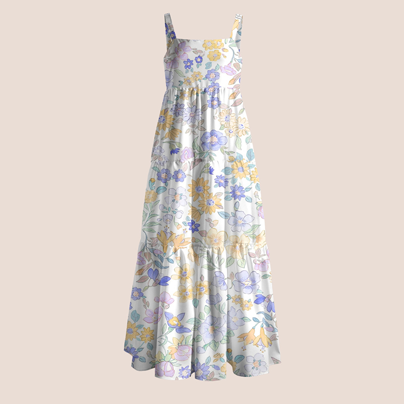 Preppy Ditsy Floral Teacher Slip Dress