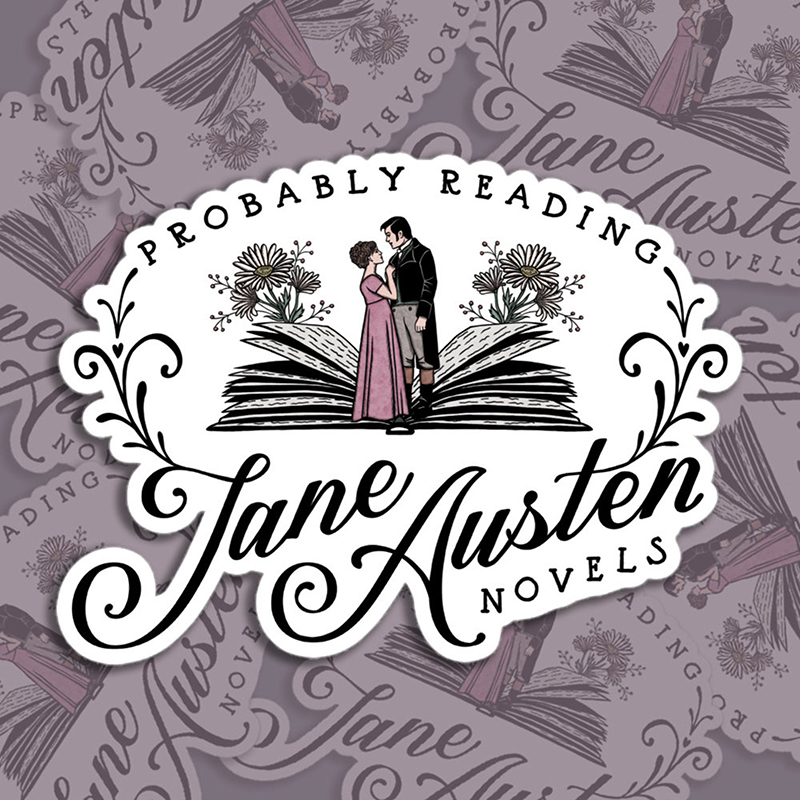 Probably Reading Jane Novels Teacher Stickers