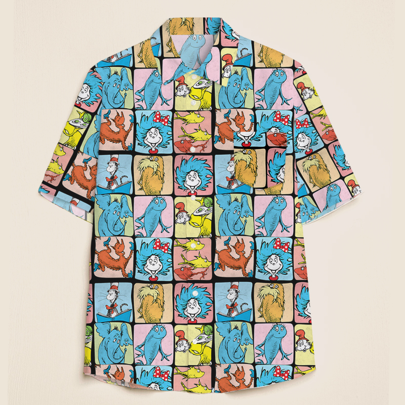 Reading Friends Checkered Teacher Short Sleeve Shirt