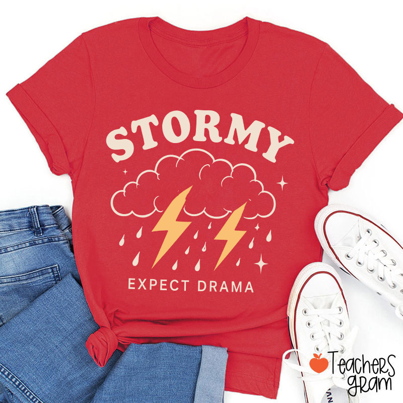 Personalized Weather Vibes Collection Teacher T-Shirt