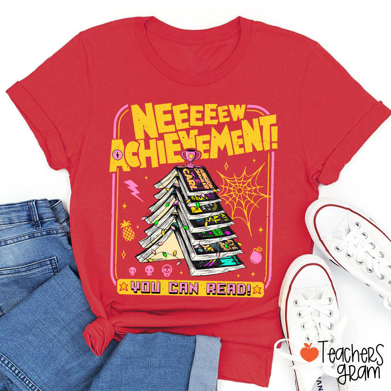 You Can Read Book Tree New Achievement Teacher T-Shirt