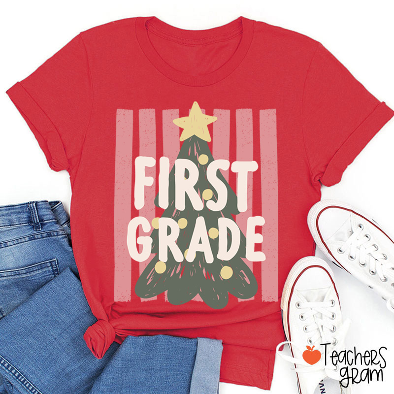 Personalized Jolly Grade Tree Gang Teacher T-Shirt