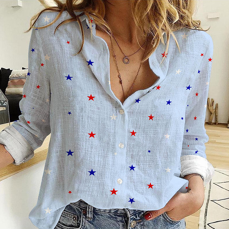 Red White Blue Patriotic Independence Day Teacher Long Sleeve Shirt