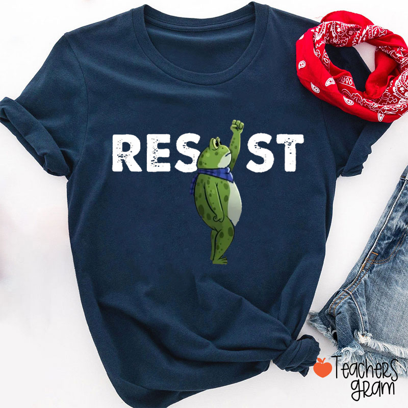 Resist Frog Activism Teacher T-Shirt