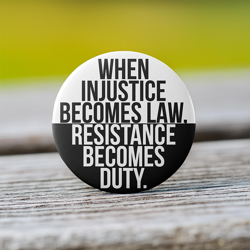 Resistance Becomes Duty Teacher Pinback Button