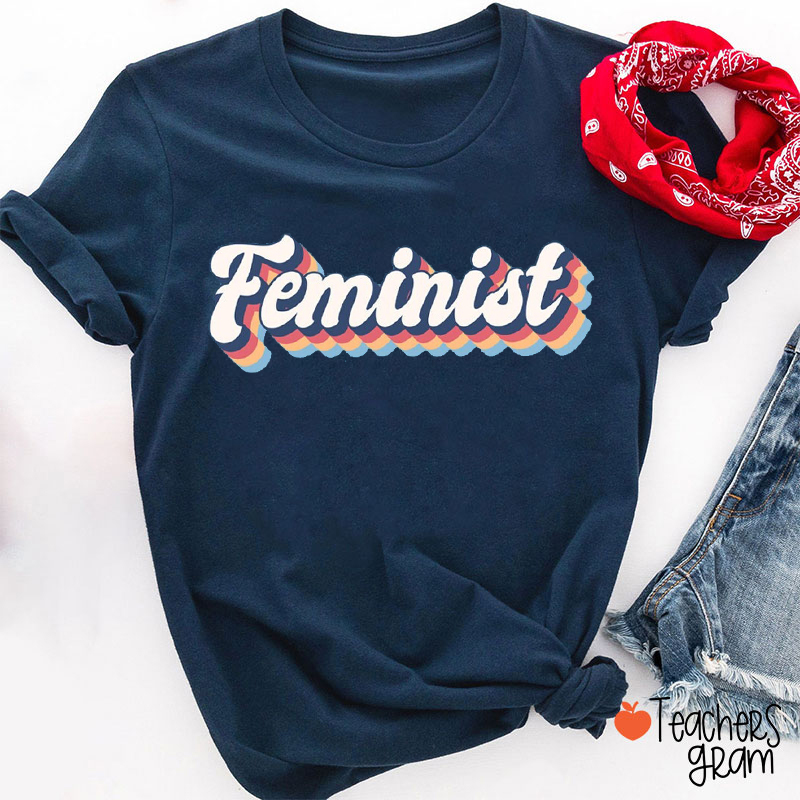 Retro Feminist Girl Power Teacher T-Shirt