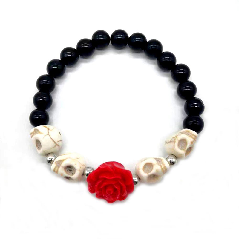 Rose Skull Teacher Bracelet