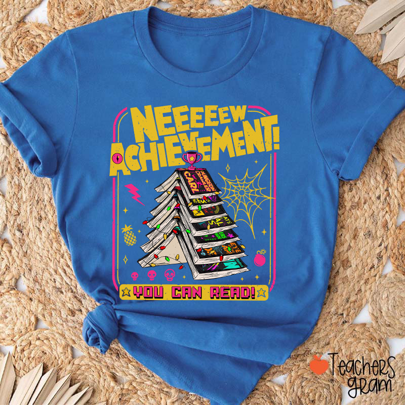 You Can Read Book Tree New Achievement Teacher T-Shirt
