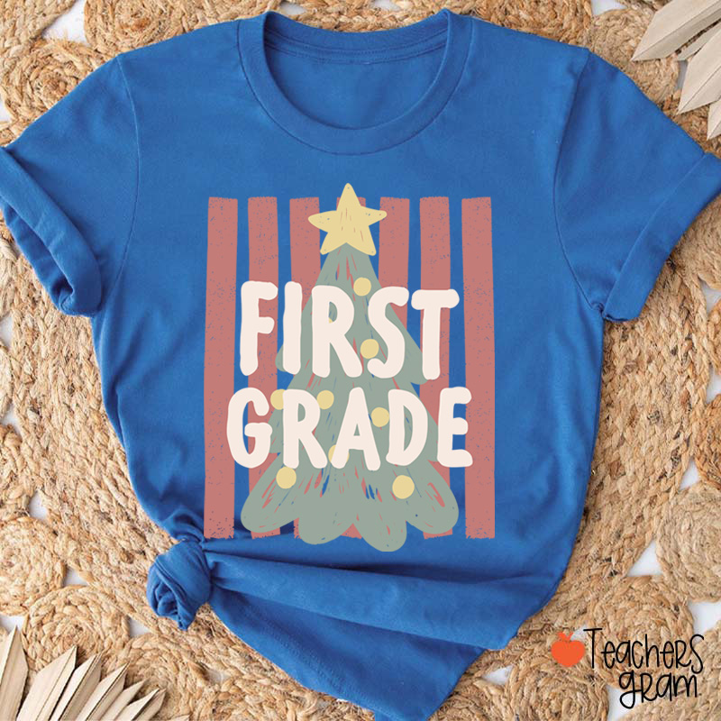 Personalized Jolly Grade Tree Gang Teacher T-Shirt