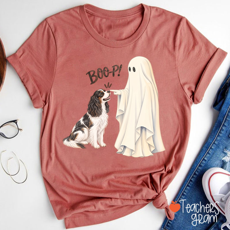 Personalized Dog Breed Ghost And Dog Breed Halloween Teacher T-Shirt