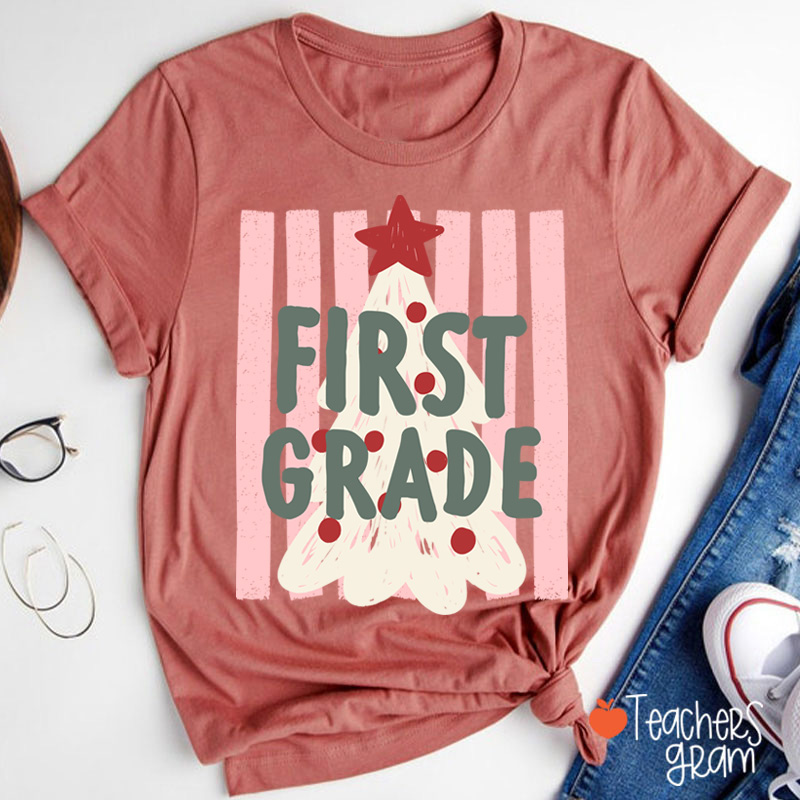 Personalized Jolly Grade Tree Gang Teacher T-Shirt