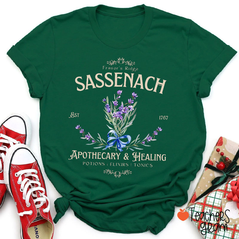 Sassenach Apothecary Healing Teacher T-Shirt