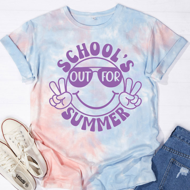School's Out For Summer Teacher T-Shirt Tie-dye T-Shirt