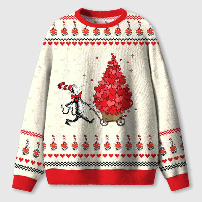 Sending You A Carload Of Love Teacher Ugly Fluffy Christmas Sweater