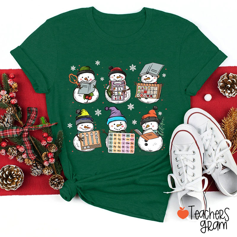 Snowman Speech Therapy SLP Teacher T-Shirt