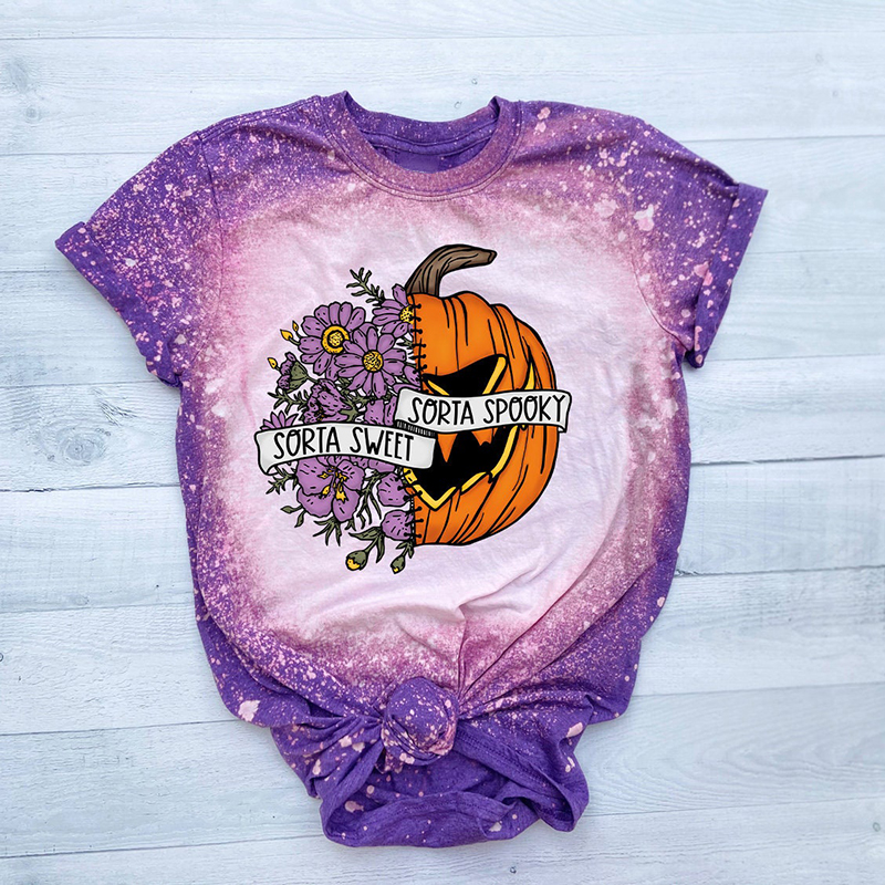Sorta Sweet  Sorta Spooky Teacher Printed T-Shirt