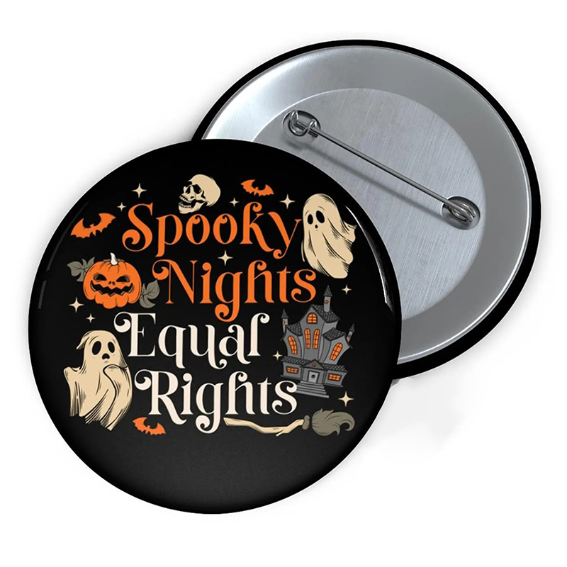 Spooky Nights Equal Rights Teacher Pinback Button