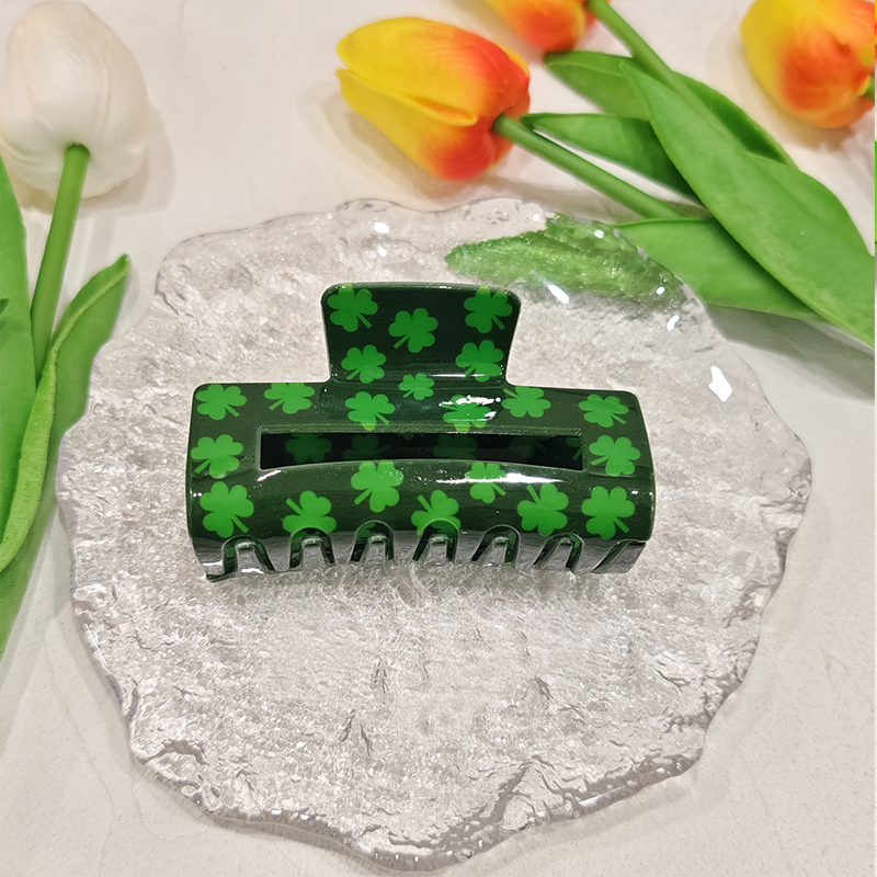 St. Patrick's Day Shamrock Hair Clips