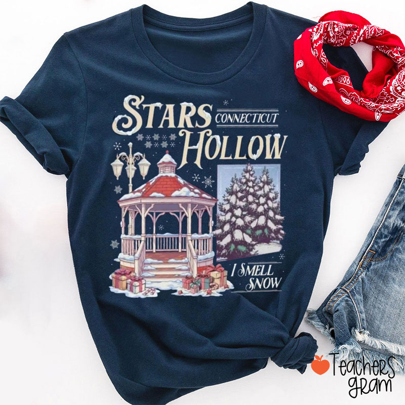 Stars Hollow I Smell Snow Teacher T-Shirt