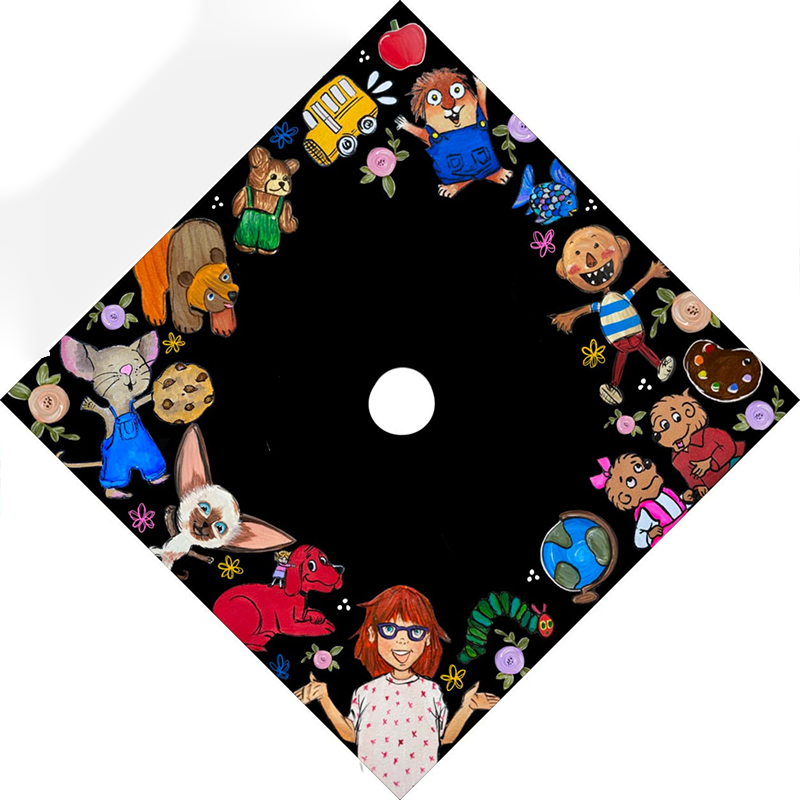 Storybook Character Elementary Education Teacher Graduation Topper