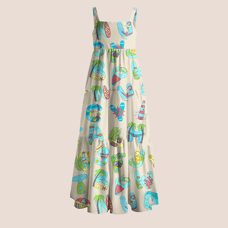 Summer Letter Teacher Slip Dress