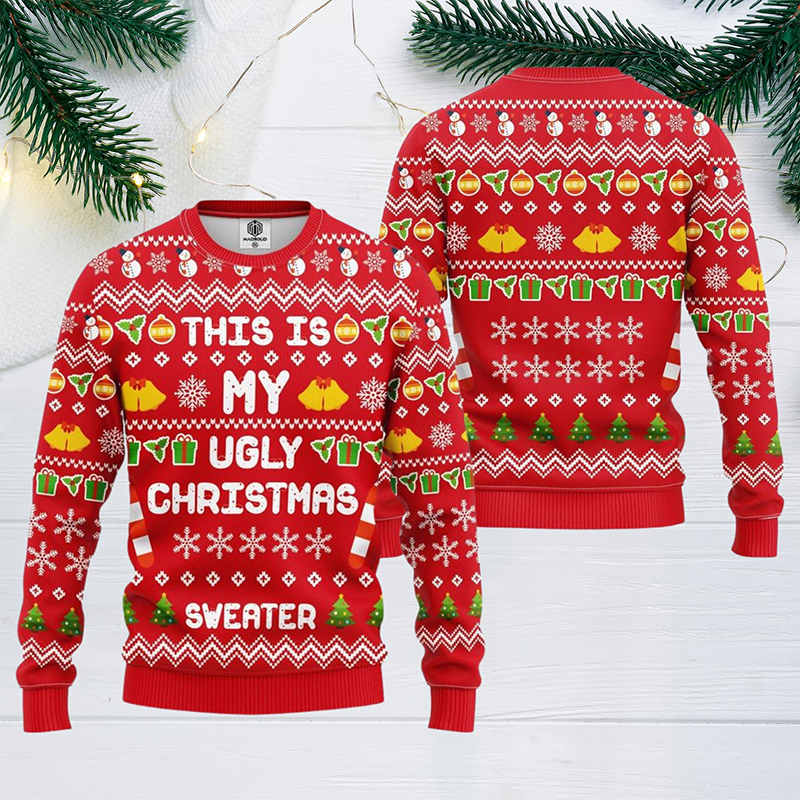 This Is My Ugly Christmas Sweater Teacher Ugly Fluffy Christmas Sweater