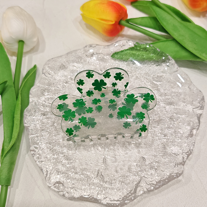 St. Patrick's Day Shamrock Hair Clips
