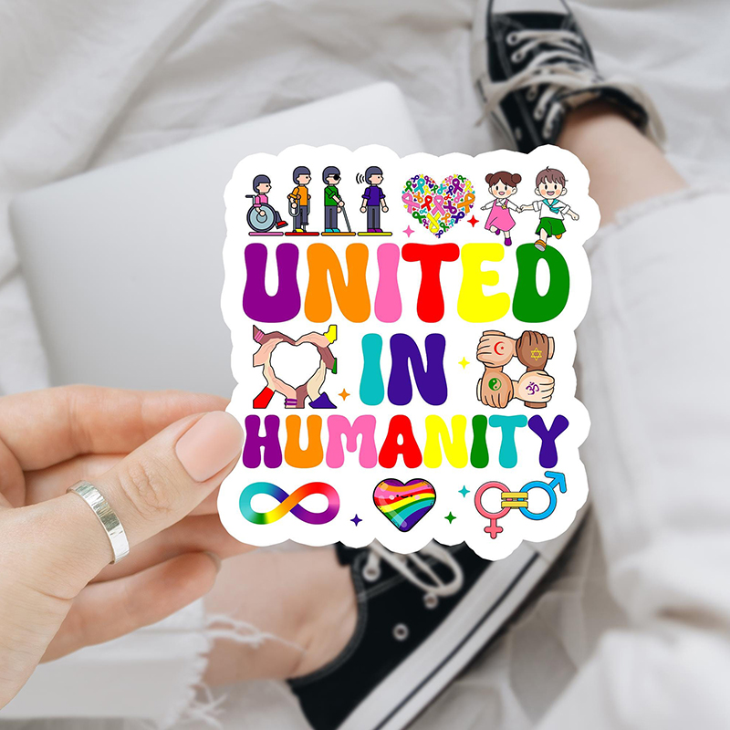 United In Humanity Teacher Stickers