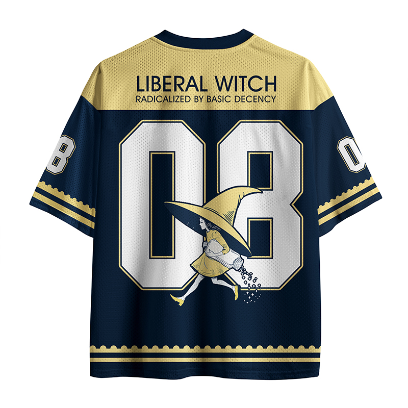 Personalized Liberal Witch Radicalized By Basic Decency Teacher Mesh Jersey