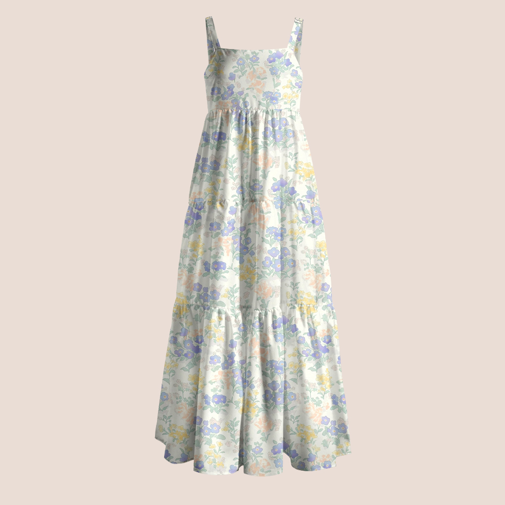 Vintage Ditsy Floral Teacher Slip Dress