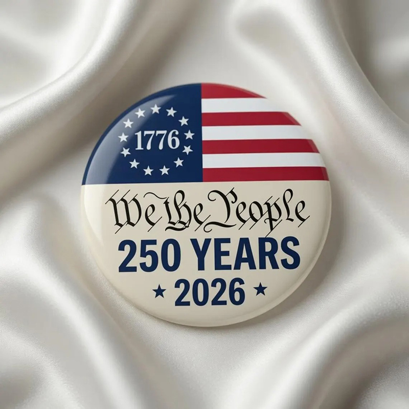We The People 250 Years Teacher Pinback Button
