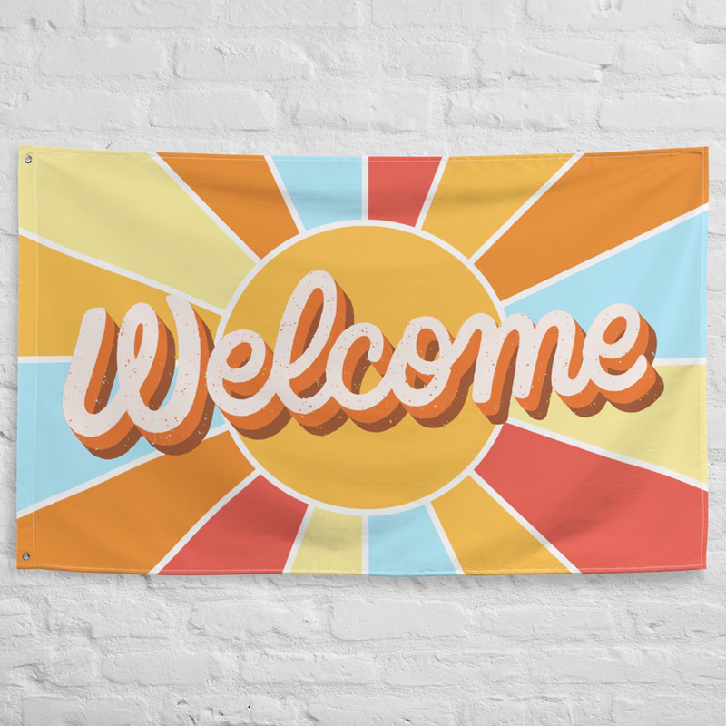 Welcome Sunshine Teacher Classroom Tapestry
