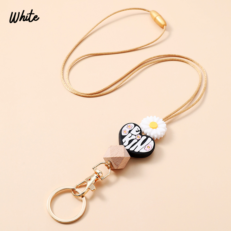 Flower Love Silicone Teacher Lanyard