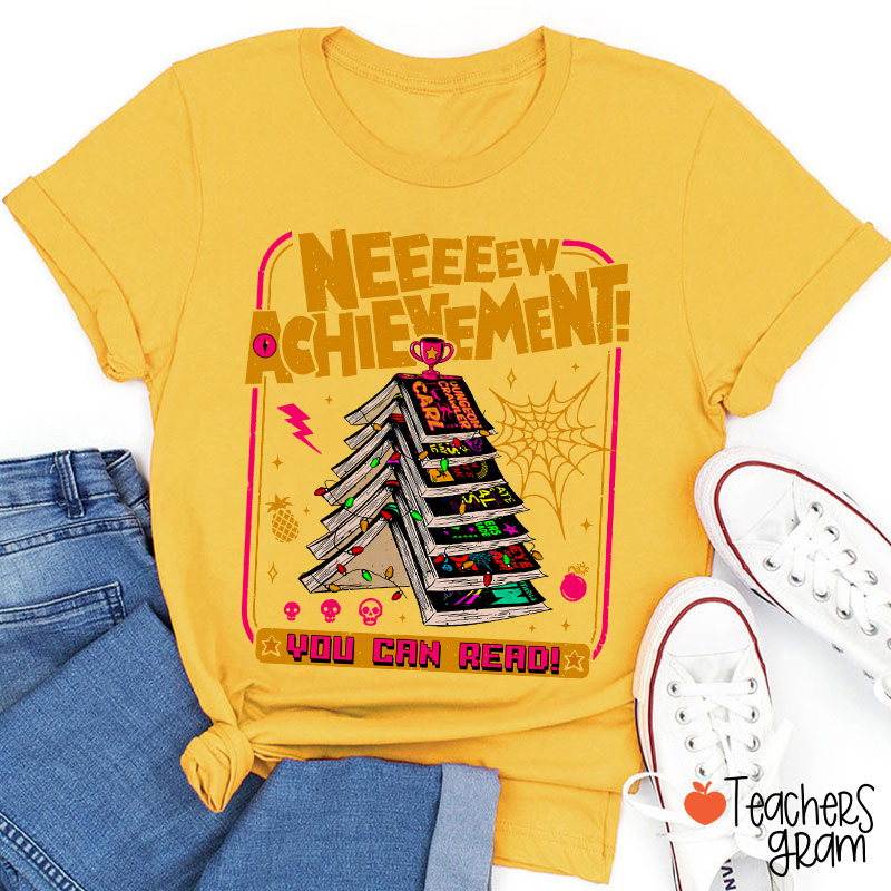 You Can Read Book Tree New Achievement Teacher T-Shirt