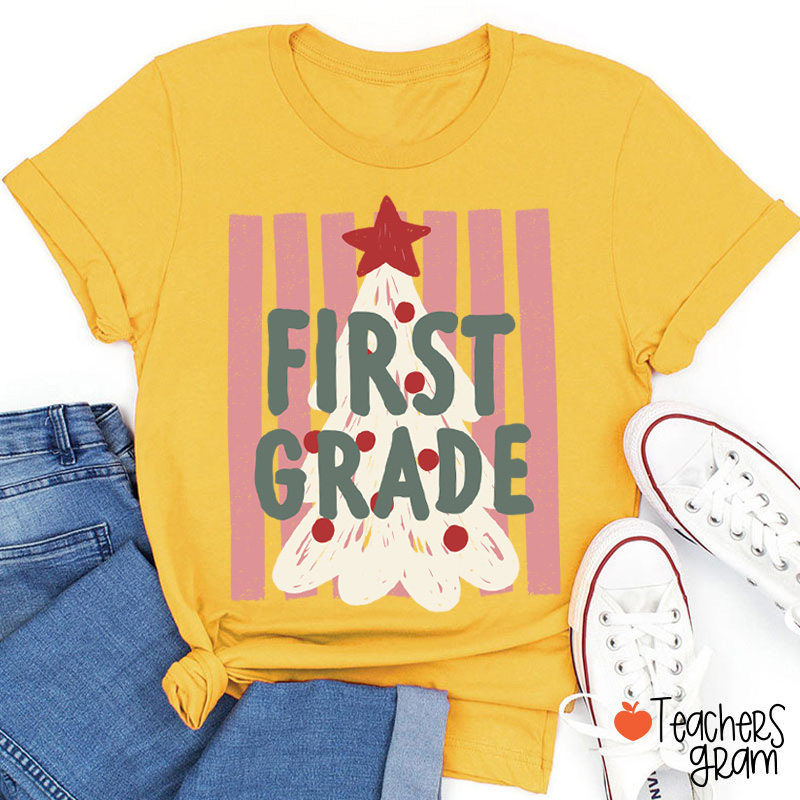 Personalized Jolly Grade Tree Gang Teacher T-Shirt
