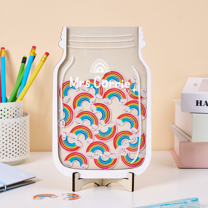 Collect Colorful Rainbows Teacher Reward Jar