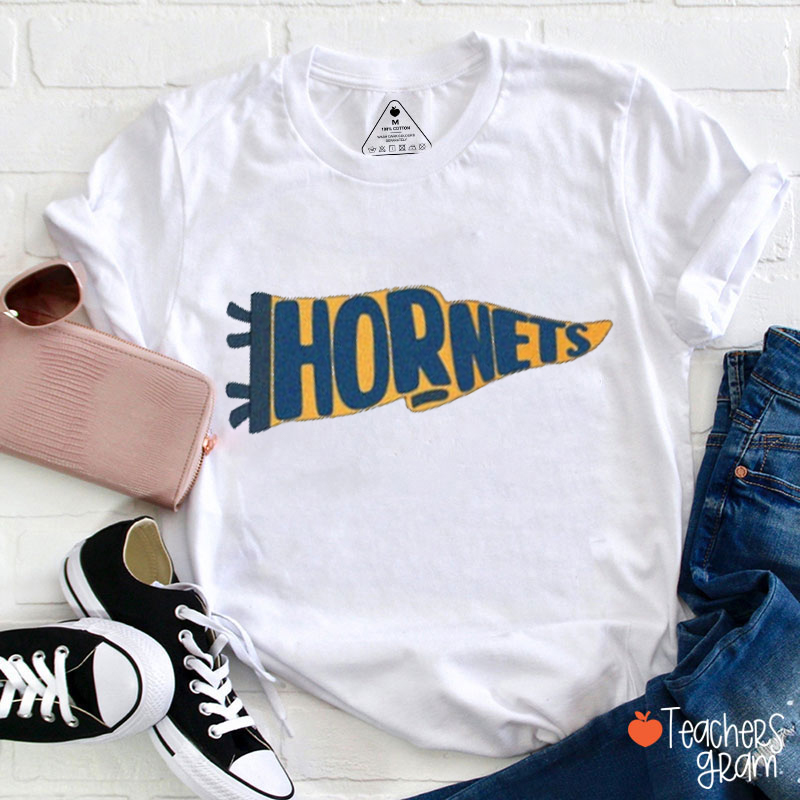 Personalized Mascot Team Flag Teacher T-Shirt