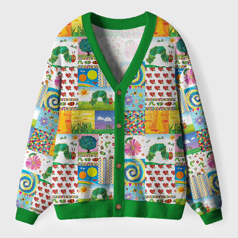 Garden Trip With Caterpillars Teacher Ugly Cardigan Sweaters