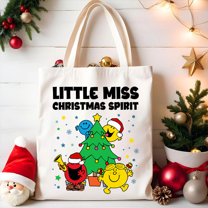 Little Miss Christmas Spirit Teacher Tote Bag
